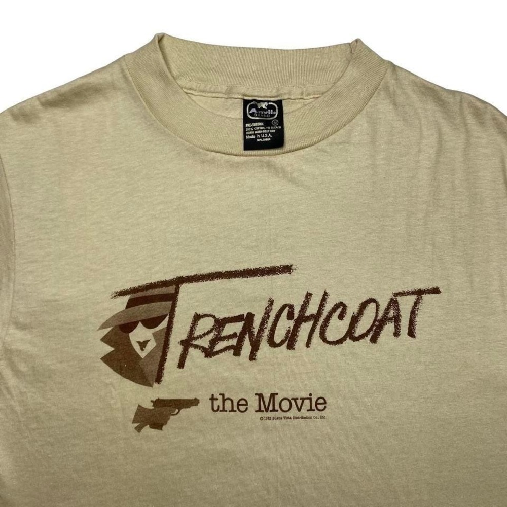 Vintage 80s 1983 Trenchcoat the Movie promo shirt MEDIUM